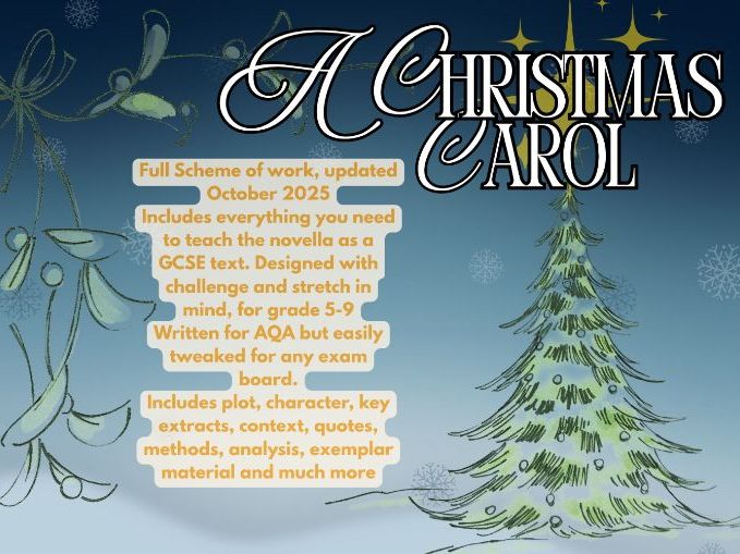 Christmas Carol for higher ability full scheme of work, 199 slide PPT PLUS resources!