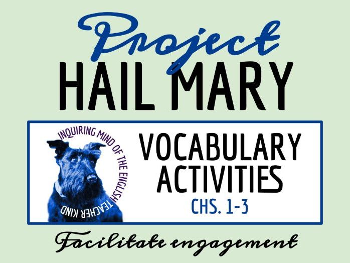 Project Hail Mary Chapters 1, 2 & 3 Vocabulary Activities | Crossword Puzzle | Word Search