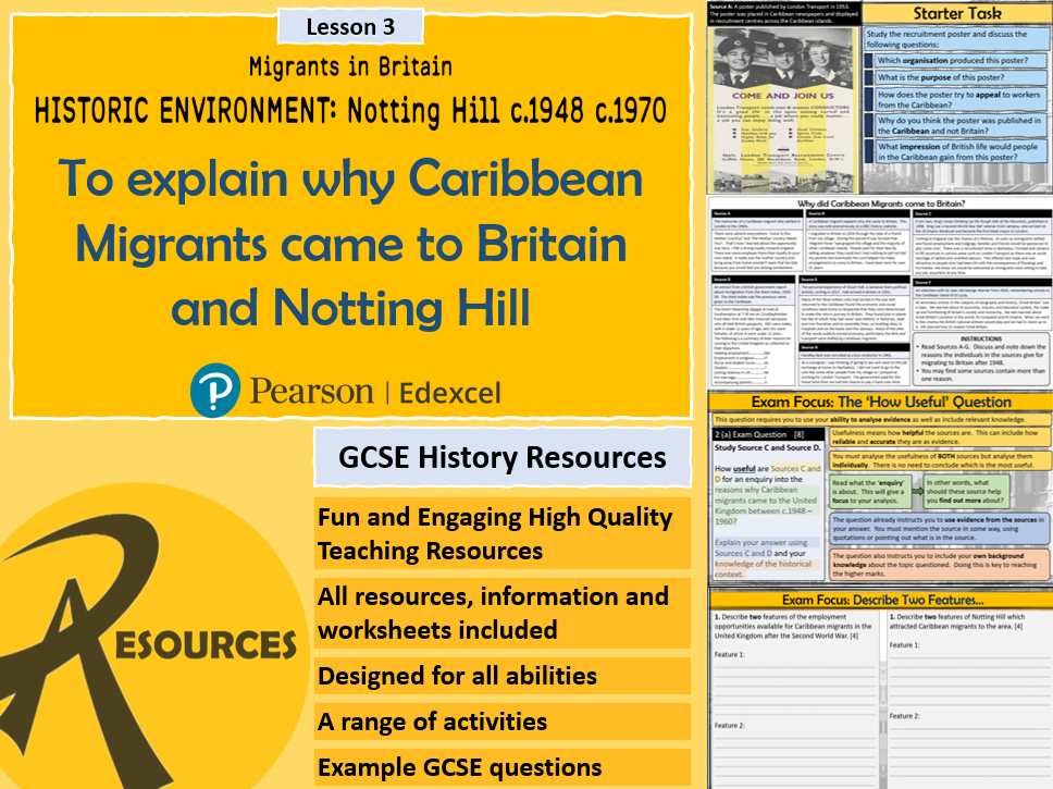 GCSE History Edexcel Notting Hill Migrants Historic Environment 10