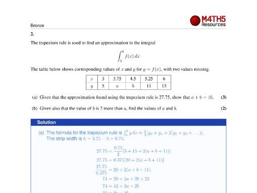 A Level Maths - Pure - Bronze Exam Pack - Free Exam Paper