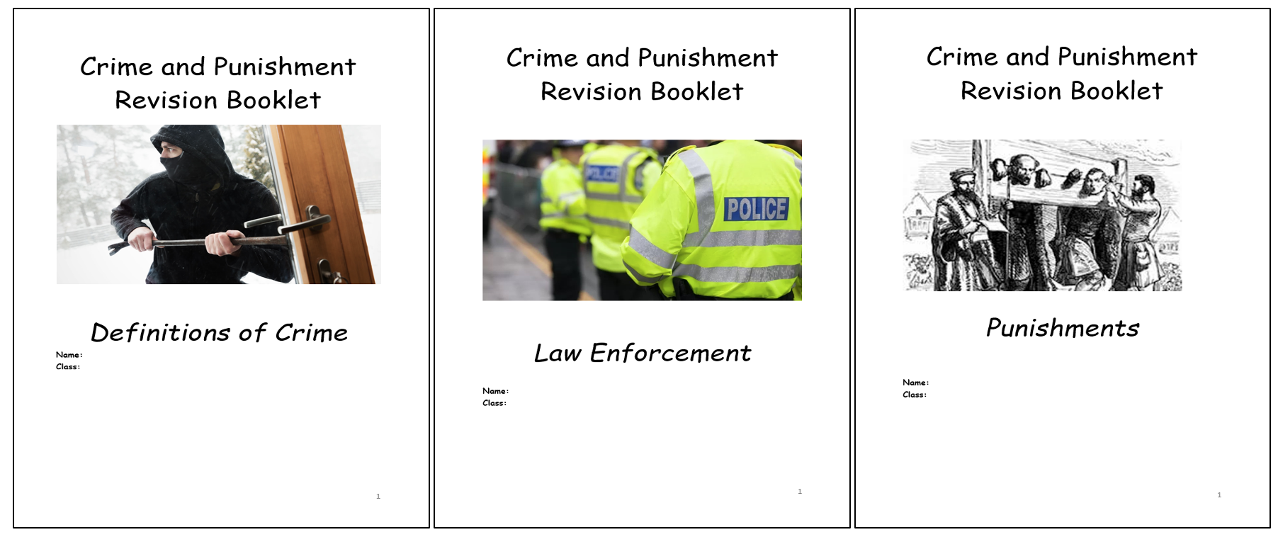 Crime and Punishment - Edexcel GCSE History Revision Packs