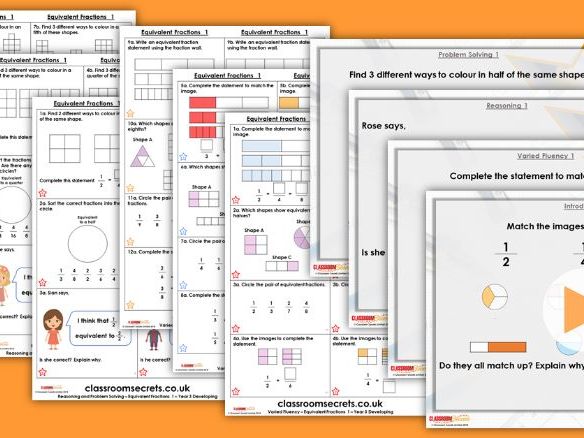 Equivalent fractions ppt year 3 image