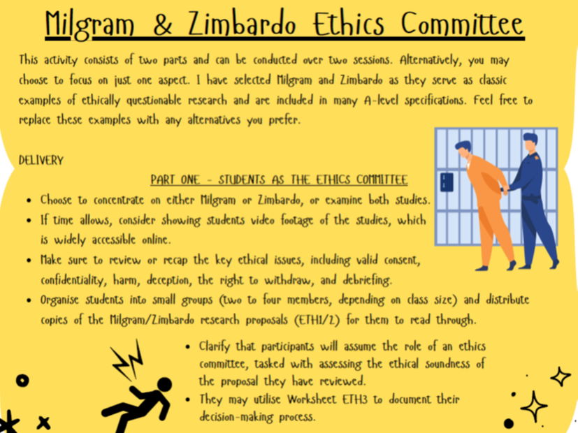 Ethics in Psychological research - Teaching activity