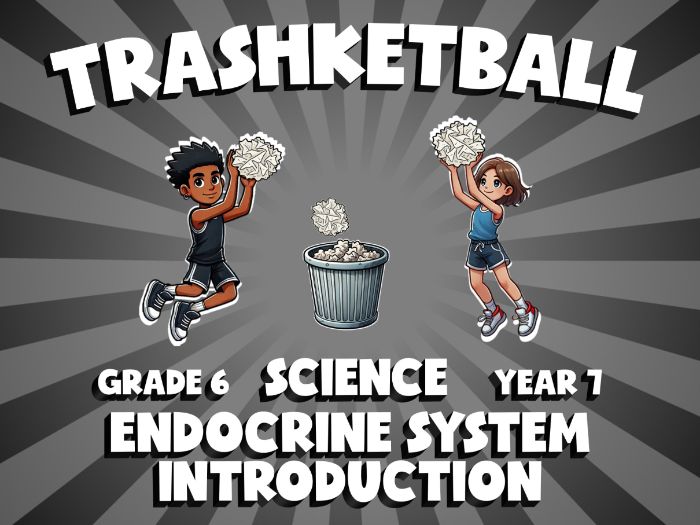 Endocrine System Introduction TRASHKETBALL Science Game | No-Prep Year 7 Review Activity