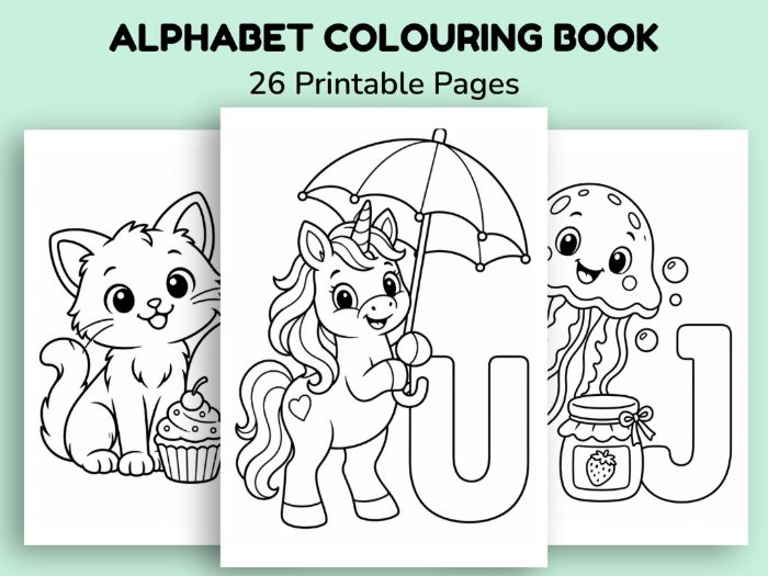 Alphabet Colouring Pages A-Z | EYFS/KS1 No-Prep Printable Resource