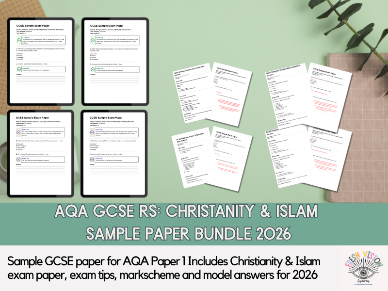 AQA GCSE RS Sample Paper Bundle 2026- Christianity & Islam