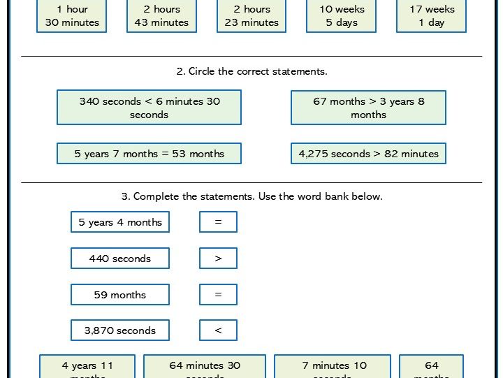 Converting Units of Time Core
