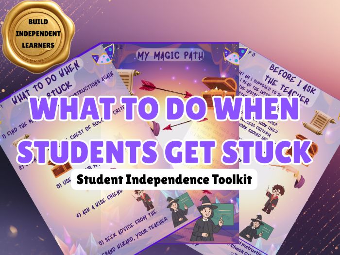 What To Do When You're Stuck Poster | Student Learning Strategy | Classroom Problem Solving