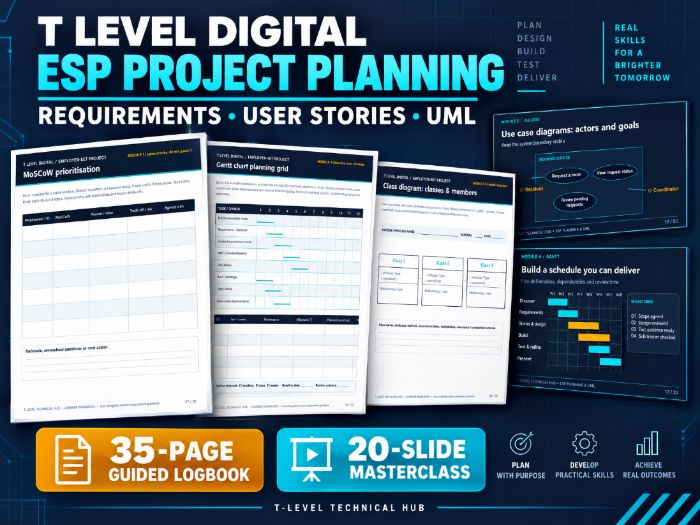 T Level Digital ESP Planning & UML Pack