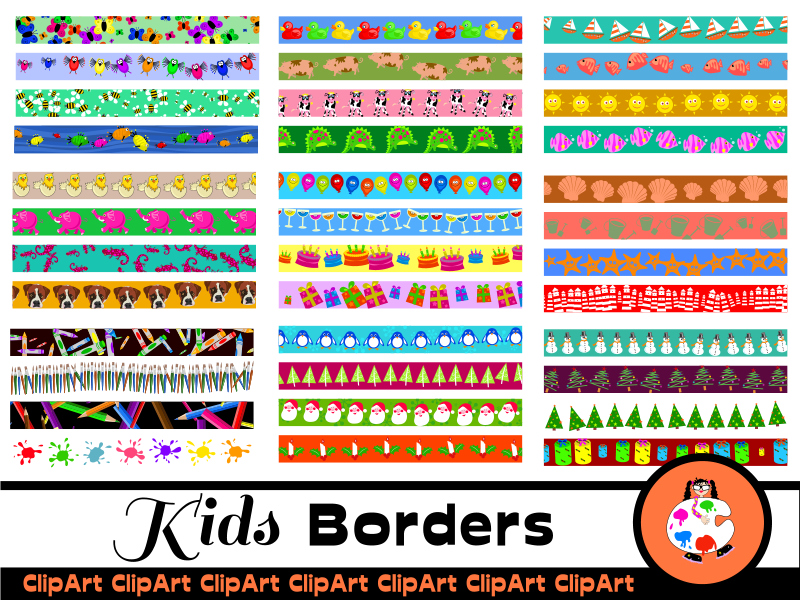 Kids Page Edge Border Mega Pack