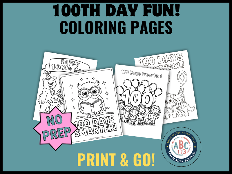 100th Day of School Coloring Sheets