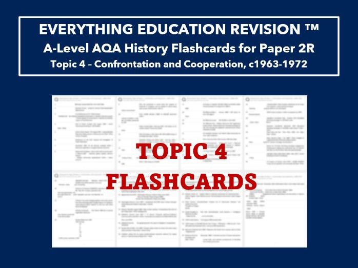 A-Level AQA History Flashcards for Paper 2R – Topic 4 (Confrontation and Cooperation, c1963-1972)