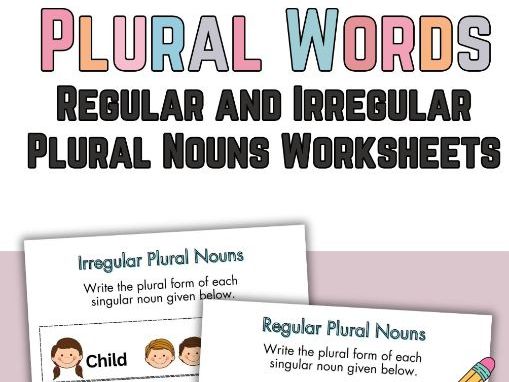 Regular and Irregular Plural Nouns Worksheets | ESL Grammar Activities