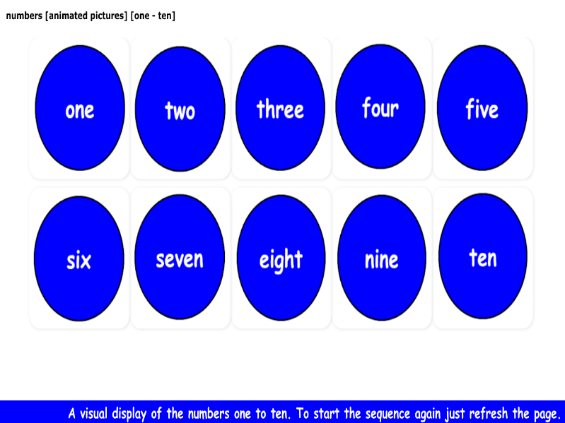 numbers [animated pictures] [one - ten]