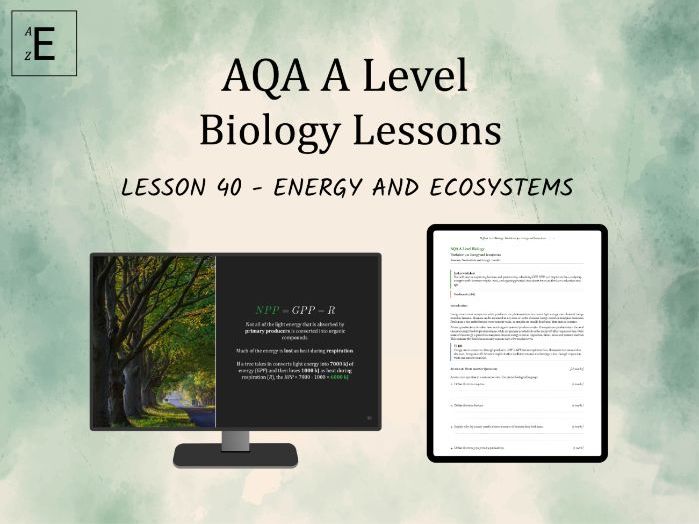 AQA A Level Biology Lesson 40 - Energy and Ecosystems