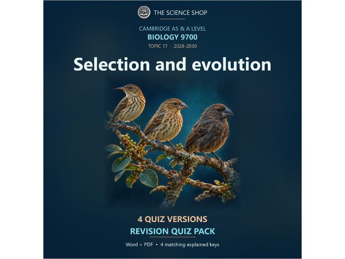 Selection and evolution | Cambridge A Level Biology 9700 | 4 Revision Quizzes