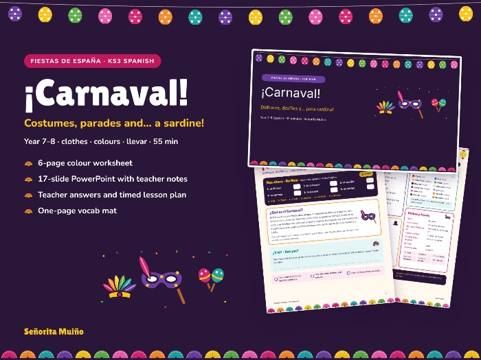 ¡Carnaval! KS3 Spanish Carnival Lesson KS3