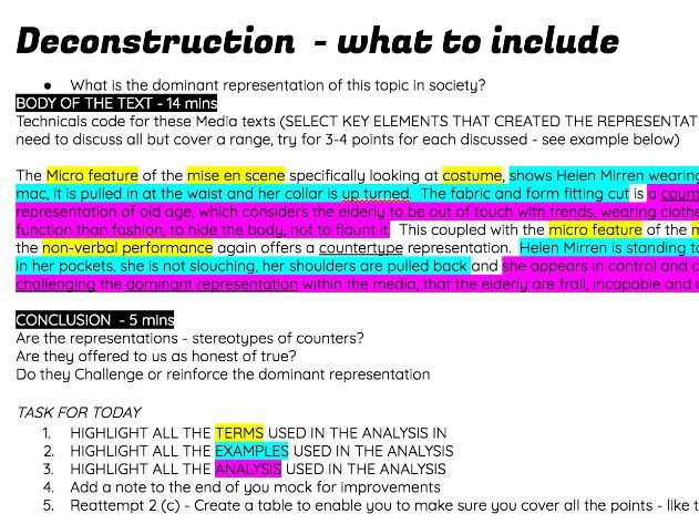 Representation Analysing Print Media Teaching Resources