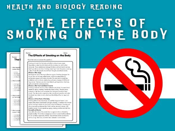 The Effects of Smoking on the Body - Health Reading Worksheet ...