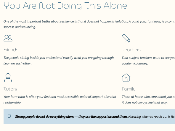 Resilience and Community: Sixth Form Assembly