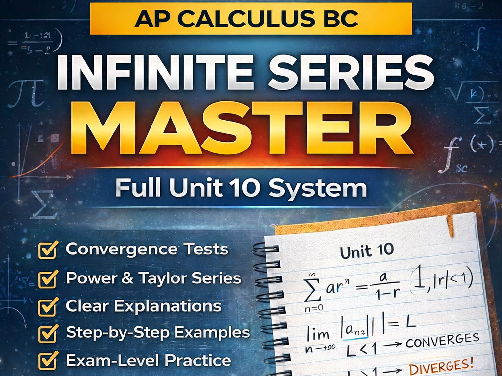 AP Calculus BC Unit 10: Infinite Series COMPLETE Bundle (Master Every Test & Power Series)