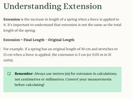 iGCSE Physics - 1.5.1 Effects of Forces SUPPLEMENT