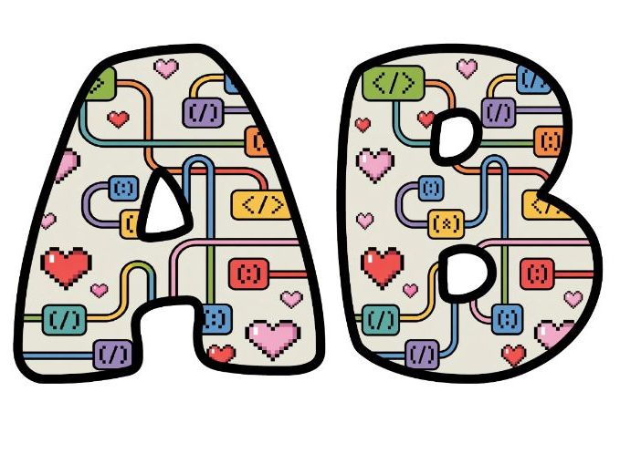 Cool Kids Coding Classroom Display | Lettering Set | Upper & Lowercase, 0-9 and Signs
