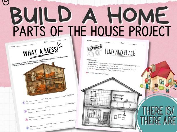 Parts of the House – No Prep Project (There is / There are | ESL & EAL | KS1–KS2)
