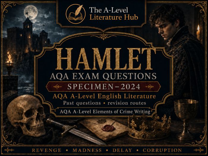 Hamlet AQA Exam Questions | Specimen–2024 | A-Level English Literature B Crime Writing