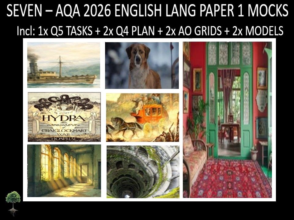 SEVEN - AQA PAPER 1 | 2026 FULL MOCKS | Q5 TASKS | Q4 PLAN | AO GRIDS | MODELS