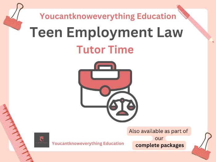 Teen Employment Law - Careers Tutor Time