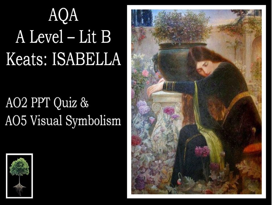 KEATS: ISABELLA | AO2 QUIZ & AO5 SYMBOLISM | A LIT B