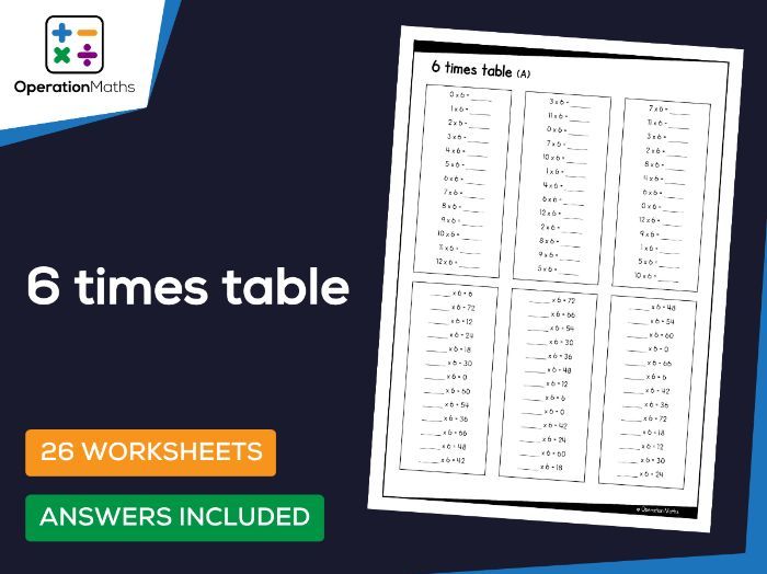 6 times table
