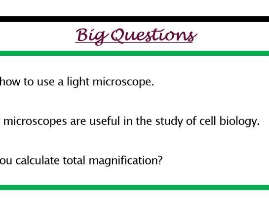 GCSE Biology : the world of microscope