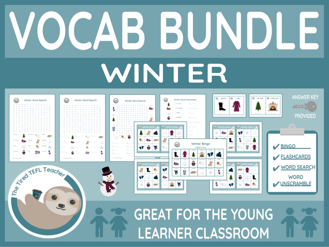 ESL Winter Vocabulary Bundle