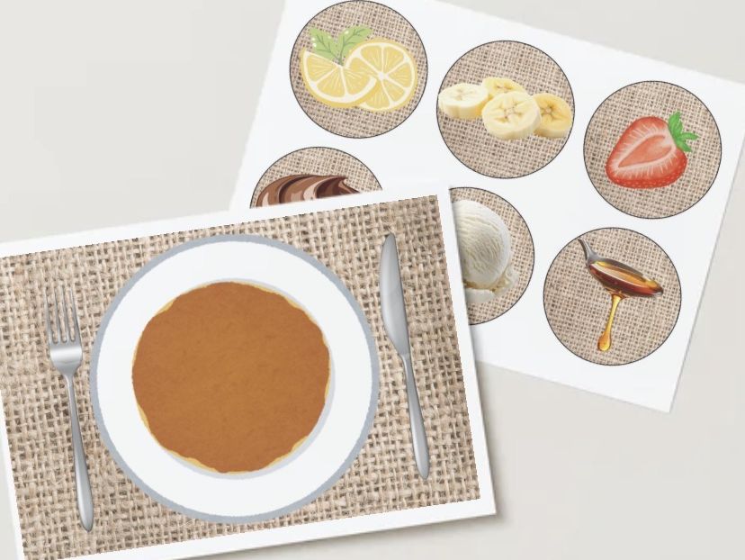Pancakes playdough mats