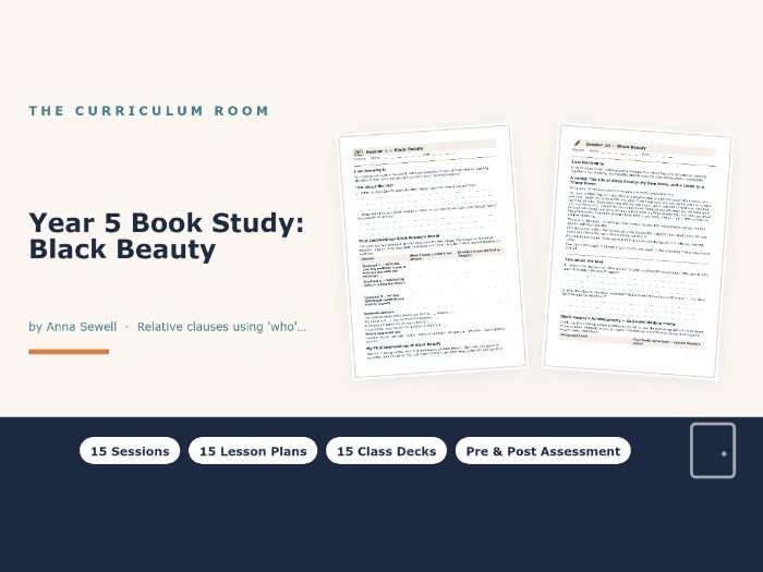 Black Beauty Whole-Class Reading Unit: 15 Lessons, Slides & Worksheets | Year 5