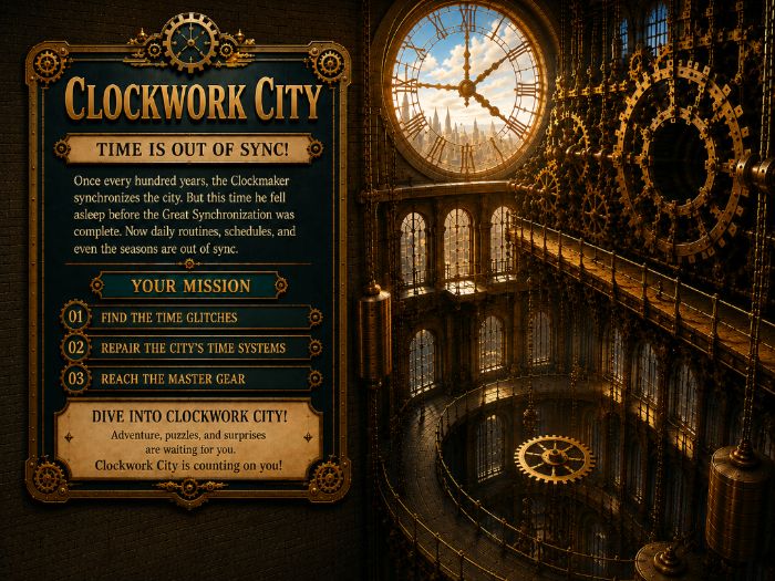 Clockwork City – Editable Adventure Game