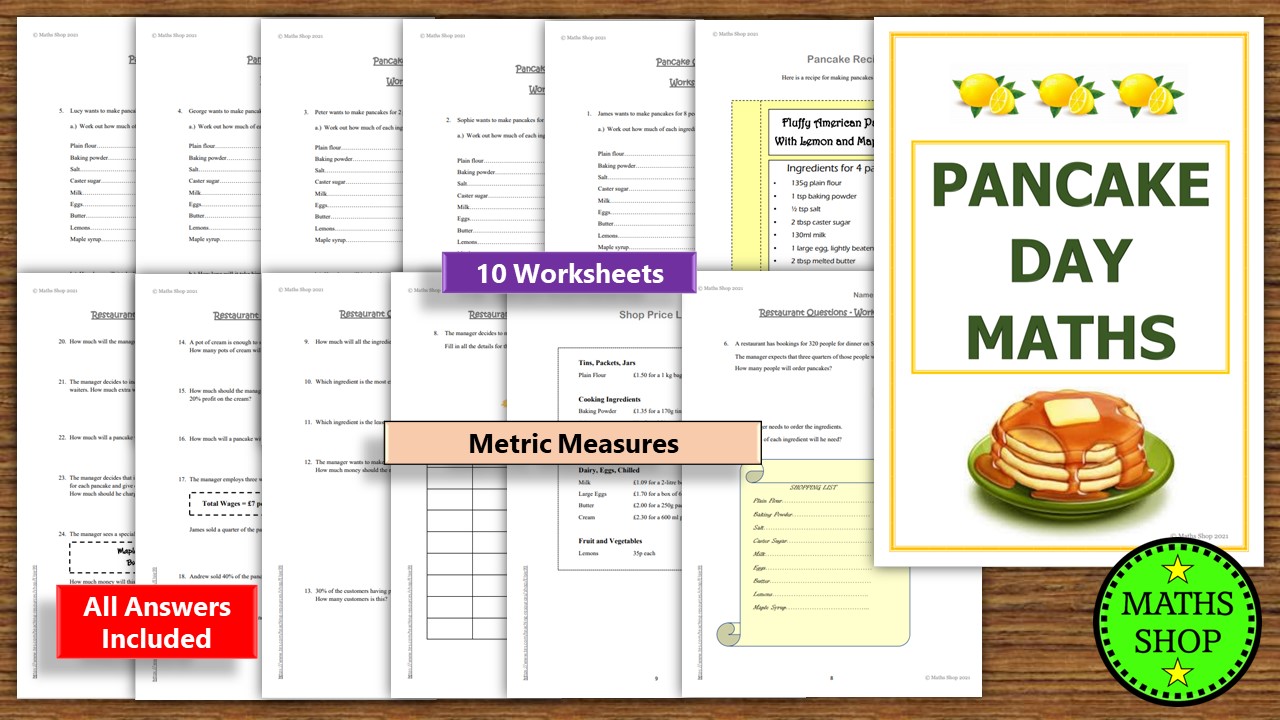 Pancake Day Maths Teaching Resources