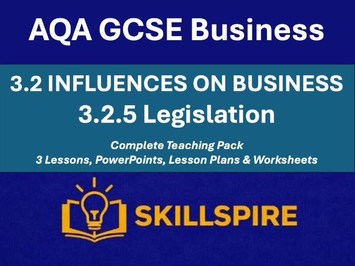 AQA GCSE Business 3.2.5 Complete Teaching Pack | 3 Lessons, PowerPoints, Lesson Plans & Worksheets