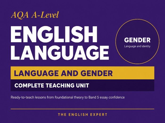 AQA A-Level English Language – Language and Gender |  Paper 2 Section A: Complete Scheme of Work