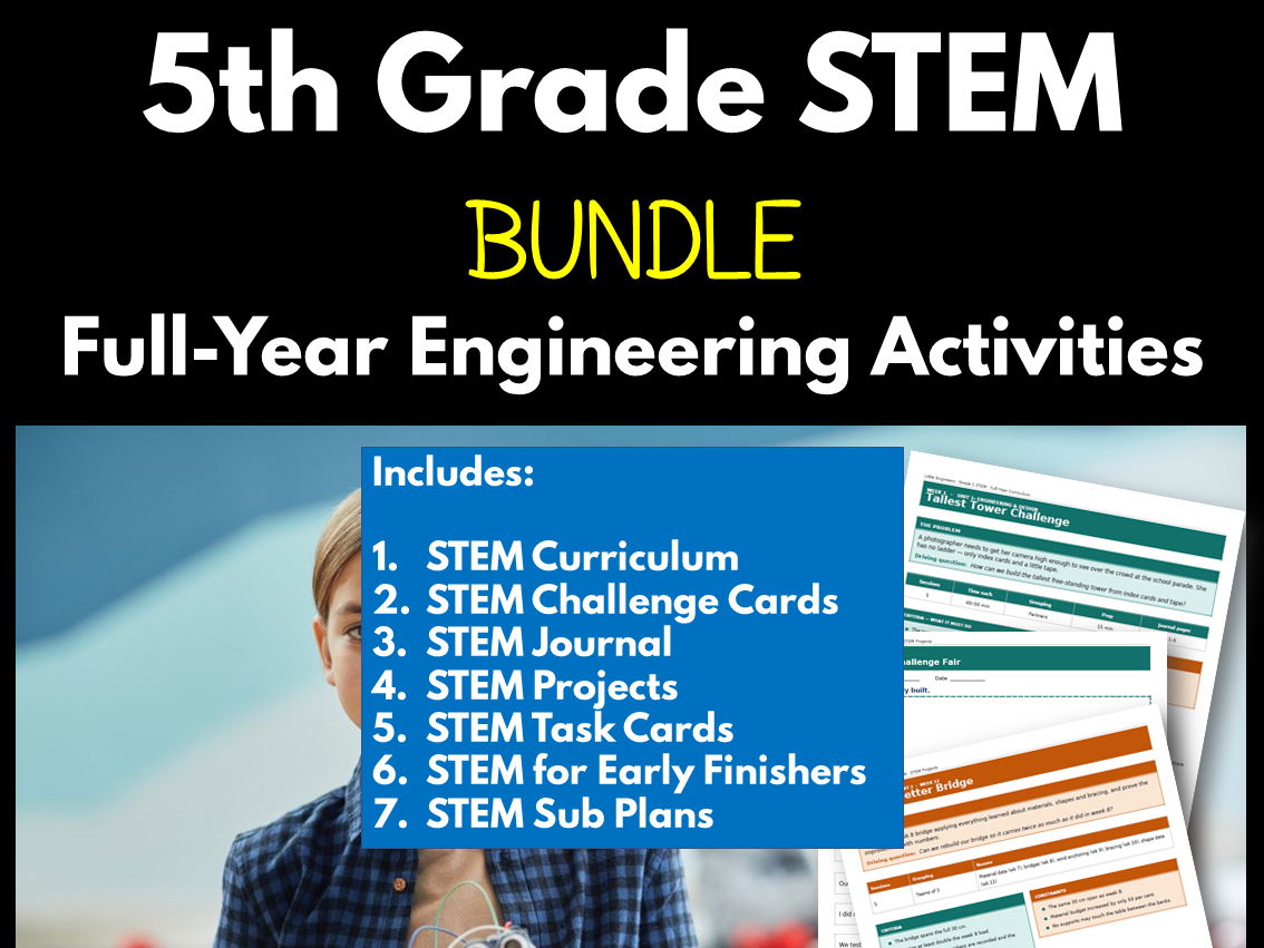 5th Grade STEM Bundle | Full-Year Engineering Activities