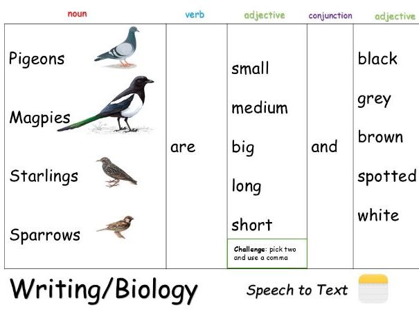 Substitution Tables for Writing