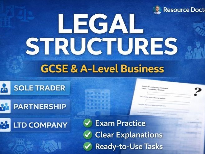 Legal Structures GCSE & A-Level Business | PowerPoint | Question booklet