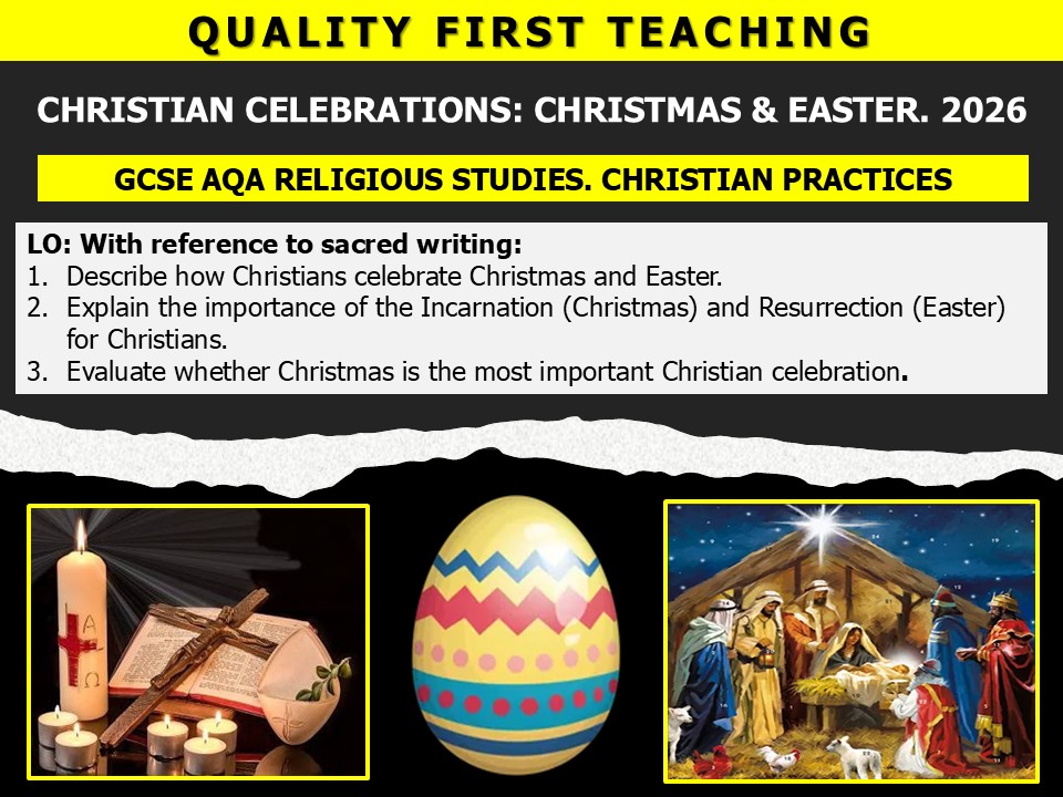 CHRISTMAS & EASTER CELEBRATIONS. AQA. 2026