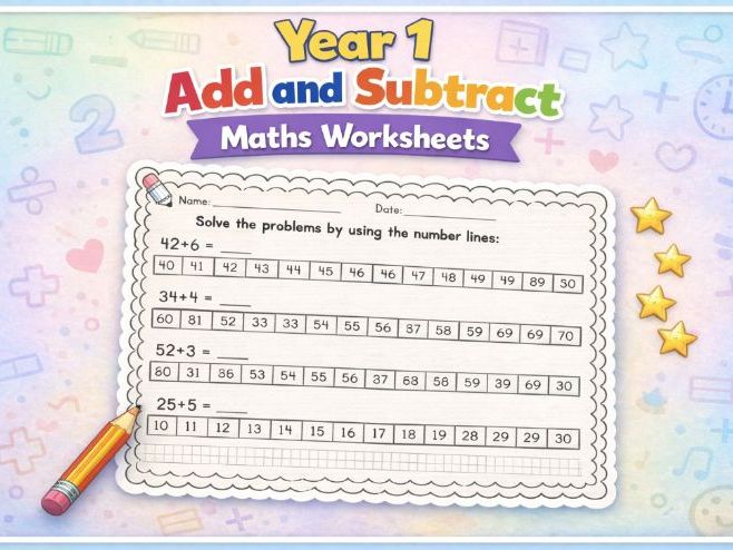 Year 1 - Add and subtract 1 digit numbers from 2 digit numbers