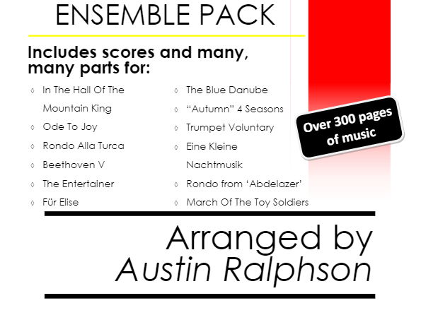 COMPLETE Classroom Ensemble Pack (12 pieces) with backing tracks play along