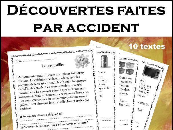 C. de lecture - Découvertes faites par accident / French Reading Comprehension