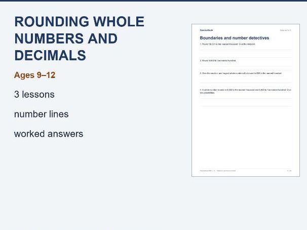 Rounding Whole Numbers and Decimals | KS2 and KS3 Lessons and Worksheets