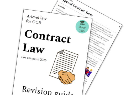 Contract law revision guide for OCR A-level law (2026 exams)